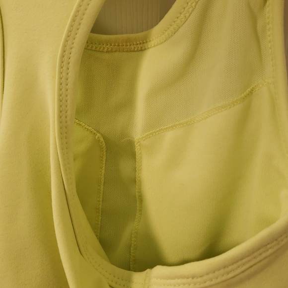 Sports Bra Lime Green Stripe Band Asymmetrical - Picture 5 of 6